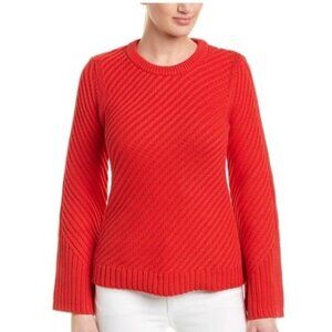 Red Chunky Knit Sweater Open Back Detail Vintage Holiday Fall Winter Y2K 90s